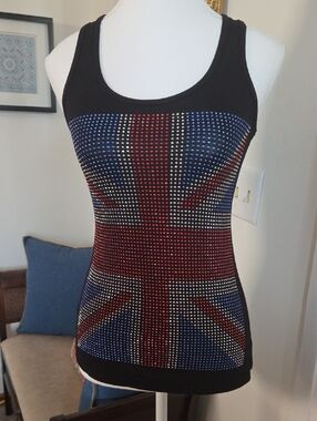 NWT Union Jack Bling Y2K Vintage Tank Top